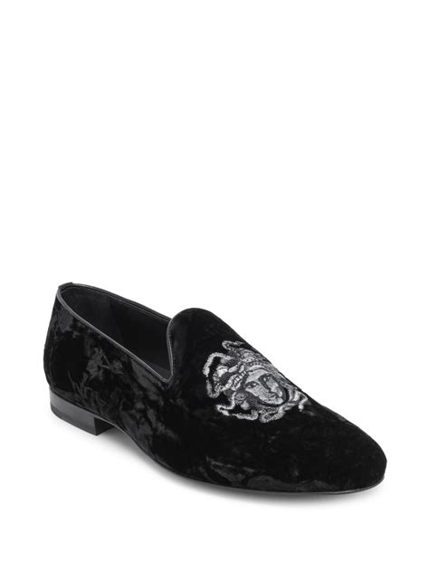 versace loafers velvet|versace collection loafers.